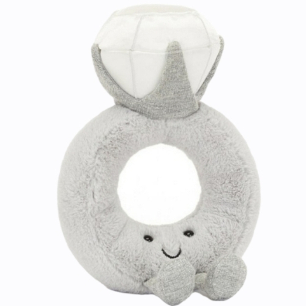 Jellycat Amuseable Diamond Ring Plush & Soft 8x5" NWT